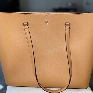 Ralph Lauren Camel Leather Tote